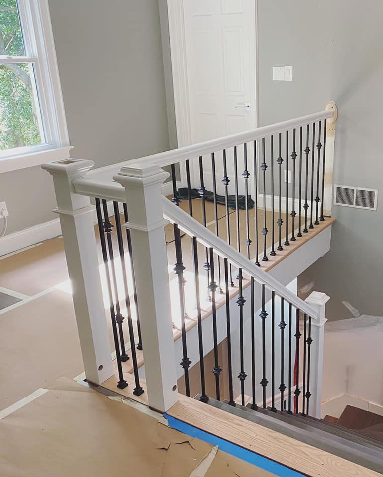 Handrail detail showing clean railing installation